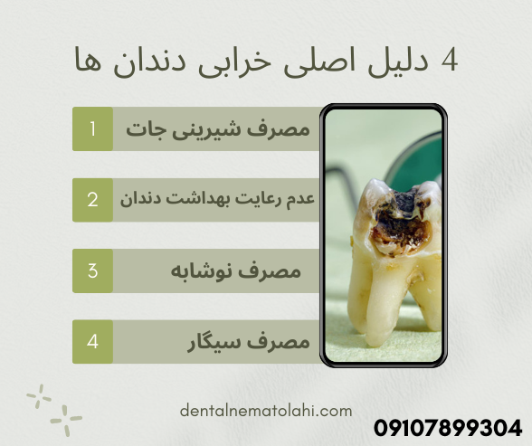 دلایل اصلی خرابی دندان ها